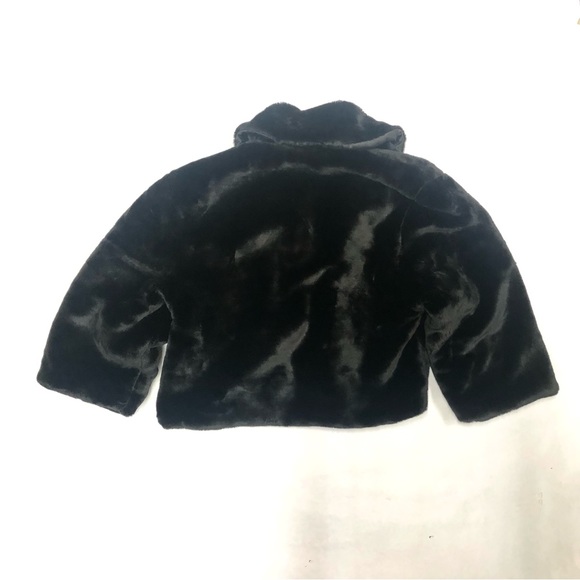 Faux Fur Bolero style black coat size M - Picture 2 of 4